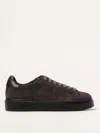 Doucal's Man Sneakers Charcoal Size 9 Leather In Grau