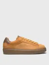 Doucal's Lace-up Suede Sneakers In Mustard