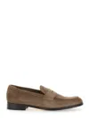Doucal's Standford Beige Slip-on Loafers In Leather Man In Beige