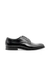 DOUCAL'S BLACK DERBY HORSE LACE-UP SHOES