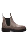 Doucal's Man Ankle Boots Khaki Size 13 Leather In Brown