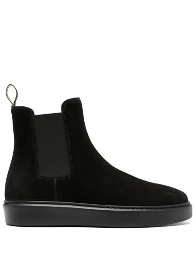 Doucal's Suede Ankle Boots In Black