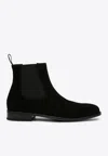 Doucal's Round-headed Short Boots In Black