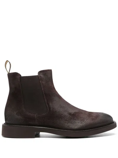 Doucal's Suede Ankle Boots In Brown