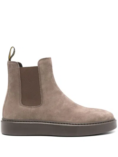 Doucal's Suede Ankle Boots In Tabak
