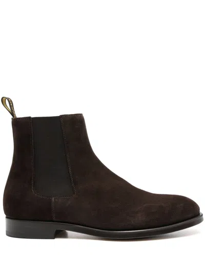 Doucal's Suede Ankle Boots In Brown