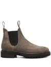 Doucal's Man Ankle Boots Khaki Size 13 Leather In Grey