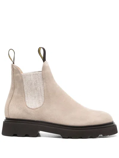 Doucal's Suede Ankle Boots In Neutrals