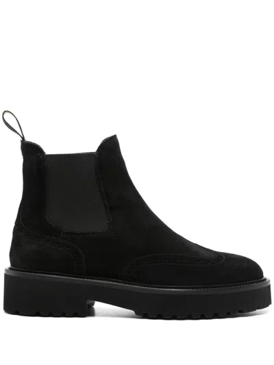 Doucal's Suede Ankle Boots In Schwarz