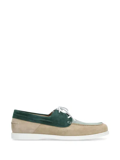 Doucal's Suede Boat Shoes In Multi