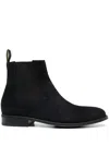 Doucal's Man Ankle Boots Navy Size 6.5 Leather In Blue