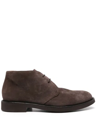 Doucal's Suede Boots In Brown