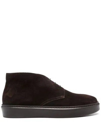 Doucal's Suede Boots In Brown