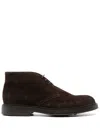 Doucal's Man Ankle Boots Dark Brown Size 12 Leather In Brown