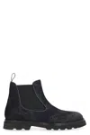 Doucal's Man Ankle Boots Black Size 12 Leather In Blue