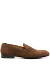 Doucal's Man Loafers Dark Brown Size 9 Leather In Brown