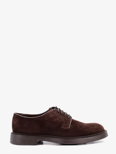 Doucal's Suede Lace-up Shoe In Blue