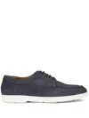 Doucal's Suede Lace-up Shoes In Blue