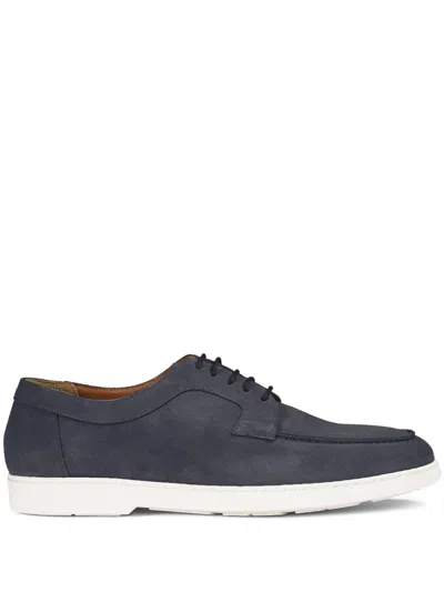 Doucal's Suede Lace-up Shoes In Blue
