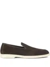 Doucal's Suede Loafers In Green