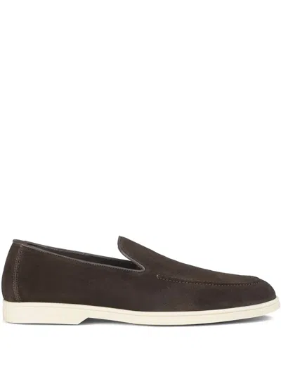 Doucal's Suede Loafers In 褐色