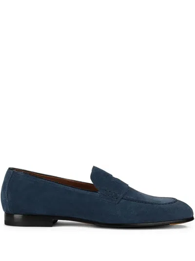 Doucal's Suede Loafers In Blue