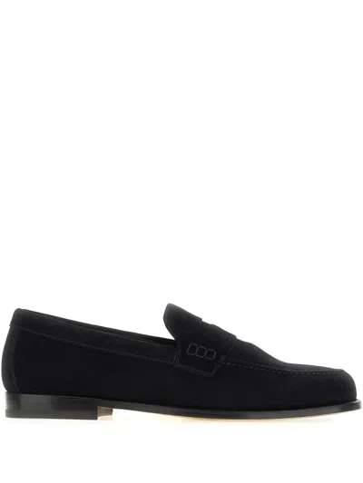 Doucal's Suede Loafers In Black