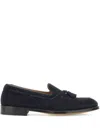 Doucal's Man Loafers Midnight Blue Size 9 Leather