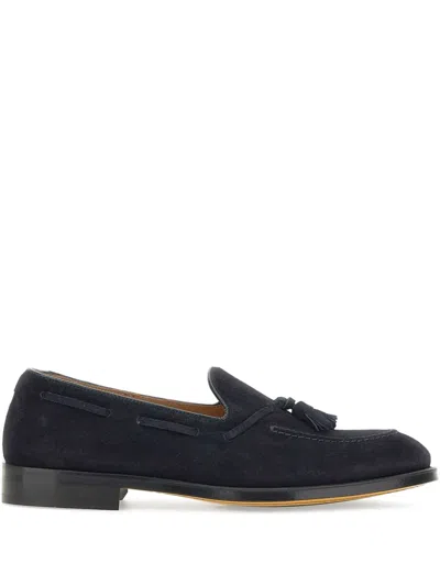 Doucal's Man Loafers Midnight Blue Size 9 Leather