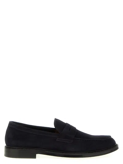 Doucal's Suede Loafers In Blue