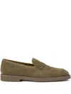 Doucal's Brown Suede Leather Loafers In Brown
