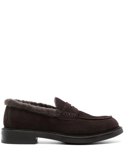 Doucal's Suede Loafers In Braun