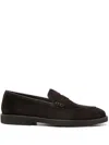 Doucal's Brown Suede Loafers With Timeless Elegance In Brown