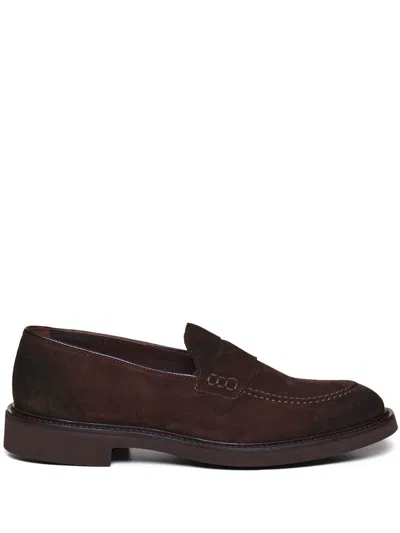 Doucal's Suede Loafers In Brown