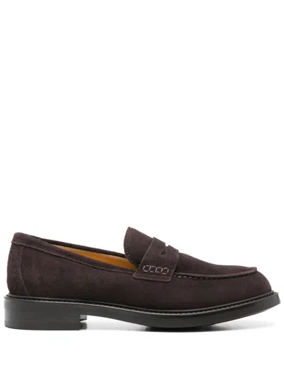 Doucal's Suede Loafers In Brown