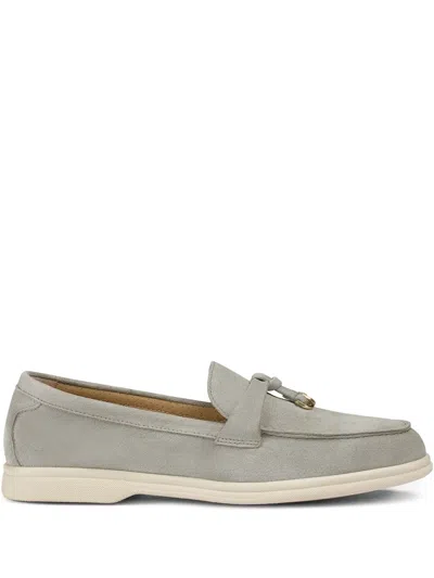 Doucal's Suede Loafers In Ice
