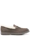 Doucal's Suede Loafers In Grey