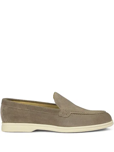 Doucal's Suede Loafers In Neutrals