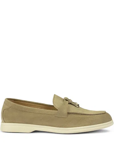 Doucal's Suede Loafers In Camel