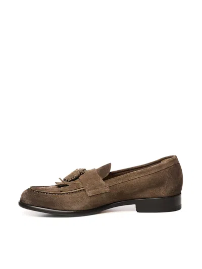 DOUCAL'S SUEDE MOCCASIN WITH TASSELS AND FRINGE