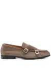 Doucal's Suede Monk Shoes In Brown
