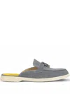 Doucal's Suede Mules In Grey