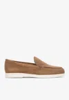 Doucal's Almond-toe Suede Loafers In Brown