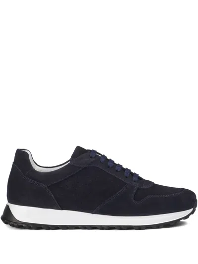 Doucal's Suede-trim Maya Sneakers In Brown