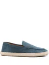 Doucal's Man Espadrilles Blue Size 8 Leather In Blue
