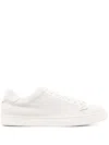 Doucal's White Calf Leather Sneakers In Multi