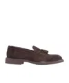 Doucal's Man Loafers Chocolate Brown Size 8 Soft Leather In Black