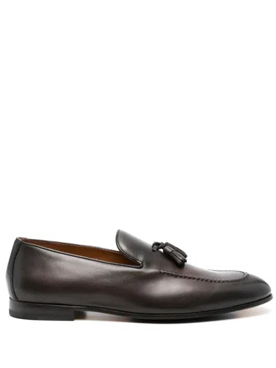 Doucal's Tassel-detail Leather Loafers In Braun