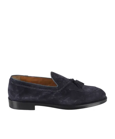 Doucal's Tassel-detail Suede Loafers In Black