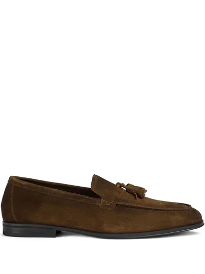 Doucal's Tassel-detail Suede Loafers In Brown